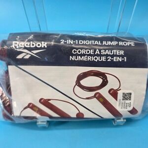 Reebok 2-in-1 Digital Jump Rope‎ Burgundy Smart Cordless Fitness REE-FI-005 NEW
